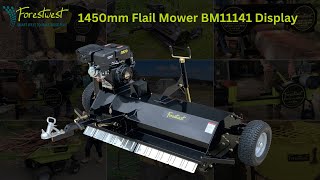 1450mm Flail Mower 15hp Estart Forestwest Demo [upl. by Frodine]