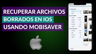 Cómo Recuperar Todos mis Archivos Borrados en iOS Usando MobiSaver [upl. by Koblas990]