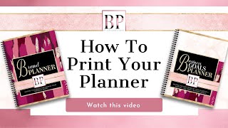 HOW TO PRINT YOUR BUSINESS PLANNER [upl. by Angelita]