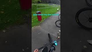 blocked off by GEESE on my bike 😭😭 mtb fail fyp fypシ゚viral [upl. by Kier305]