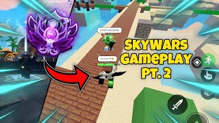 TRYHARD Mobile SkyWars Gameplay Part 2… Roblox Bedwars 😱 [upl. by Marquardt]