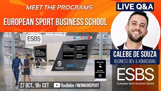 MEET THE PROGRAMS European Sport Business School  ESBS [upl. by Aikram]