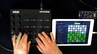 AKAI MPD 218  Setting Up With BEATMAKER 3  iPad Tutorial [upl. by Barty]