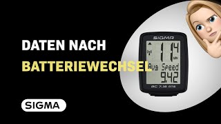 So stellen Sie nach Batteriewechsel die Daten auf Sigma BC 716 ATS Fahrradcomputer wieder her [upl. by Grail]