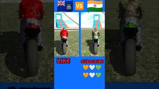 America vs India bike race indian bike driving 3D shortsviral [upl. by Onileva]