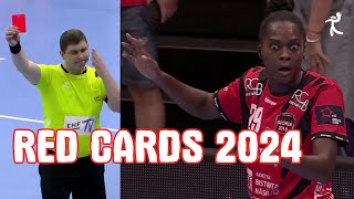 Craziest Red Cards in Womens Handball 2024 [upl. by Kohcztiy]