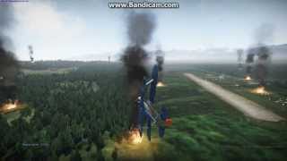 Flying over enemy air base  War Thunder [upl. by Oivat]