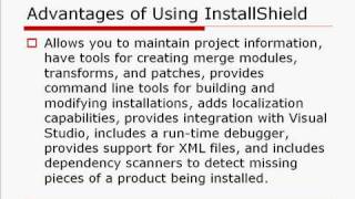 MSI  Advantage of Using InstallShield for Windows Installer Installations  InstallShield 2009 [upl. by Ayamat]