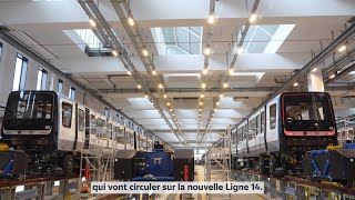 Ligne 14  le site de maintenance et de remisage de Morangis [upl. by Orlan]