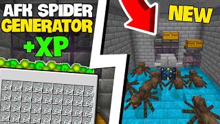 NEW AFK Spider XP Farm Minecraft Bedrock 121 2024 [upl. by Jimmy]