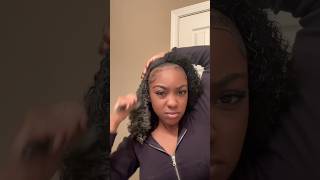 Curly Half Wig from ​⁠HerGivenhair hairtutorial curlyhair halfwig curls curlyhairstyles [upl. by Bianchi]