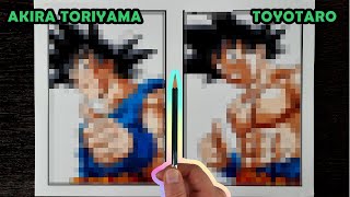 Drawing Goku in 2 Styles  Akira Toriyama and Toyotaro [upl. by Arobed]