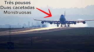 PRIMEIRA VEZ NO BRASIL AVIÃO CARGUEIRO DA UMA PORRADA NA PISTA EM VIRACOPOS E O ATLAS FAZ IGUAL [upl. by Essam]