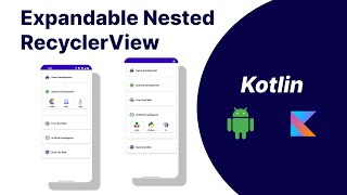 Expandable Nested RecyclerView  Android studio Tutorial 2023 [upl. by Kimberly]