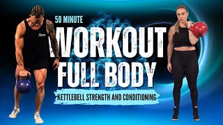 50 MINUTE WORKOUT FULL BODY KETTLEBELL [upl. by Ainig]