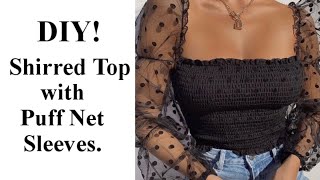 How To Make a Shirred Top  Smoked Summer Top Tutorial [upl. by Daniel]