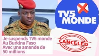 TV5 monde est suspendu au Burkina Faso pour diffamation de fausse information suspendueburkinatv5 [upl. by Malanie43]