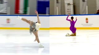 Budapest Trophy 2024 Womens short program  step sequences [upl. by Leohcin]