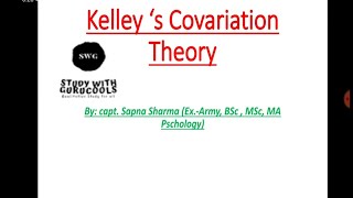 Kelly s Covariance Theory of Attribution [upl. by Kluge]