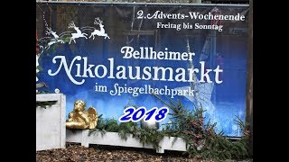 Nikolausmarkt Bellheim 2018 Weihnachtszauber im Spiegelbachpark [upl. by Beulah]