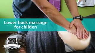 Lower back massage for Children [upl. by Hsara]