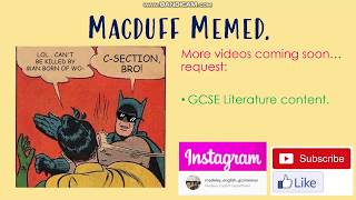 GCSE English Literature Shakespeares Macbeth Macduff revision [upl. by Love357]