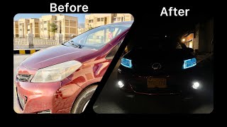 Finally headlights amp fog lights of vitz modified ✨😍 vlog03 [upl. by Angle]