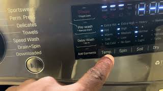 How to change the temperature on an LG THINQ washer dryer [upl. by Tiga351]