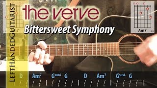 The Verve  Bittersweet Symphony  acoustic guitar lesson [upl. by Daitzman]