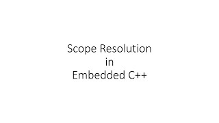 Scope Resolution in Embedded C [upl. by Urissa]