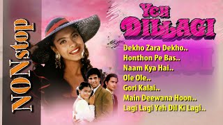 Yeh Dillagi movie Songs  NON STOP  Akshay Saif Kajol  Latha Mangeshkar Kumar Sanu  Abhijit [upl. by Llekcor]