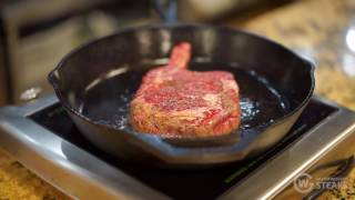 Ribeye Steak Recipe Cast Iron BoneIn Ribeye Steak Cowboy Steak [upl. by Eidoc]