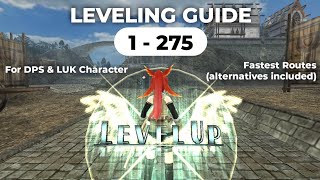 Toram Online  Leveling Guide 1275  For DPS amp LUK Character [upl. by Arathorn764]