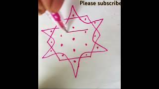 53 dots rangoli muggulu  please subscribe [upl. by Alehcim92]