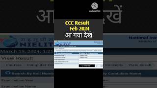 CCC FEB 2024 Result httpsstudentnielitgovin [upl. by Lindy]