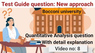 bocconi university admission  bocconi university  bocconi university aptitude test 2024 part 8 [upl. by Dilly725]