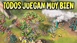 La PARTIDA MÁS BRUTAL de AGE OF EMPIRES 4  8 JUGADORES [upl. by Nallac]