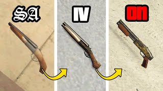 SAWEDOFF SHOTGUN in GTA Games Evolution [upl. by Chafee397]