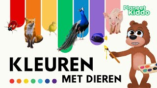 Kleuren Leren Met Dieren In Het Nederlands  Voor Peuters En Kleuters  Learn Animal Colors in Dutch [upl. by Nehte]