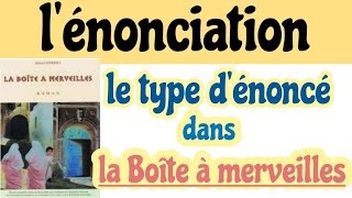 lénonciation dans la Boîte à merveilleslénoncé coupé et ancré1bacla situation dénonciation [upl. by Bertolde]