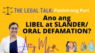 Ano ang libel at slanderoral defamation Part 2 Paninirang Puri  with Examples [upl. by Iolenta]