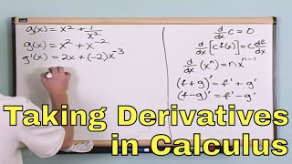 How to take Derivatives in Calculus  Differentiation Formulas  13 [upl. by Anrol]