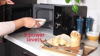 Russell Hobbs RHMM723 17L White Groove Manual Microwave Product Video [upl. by Mazlack]