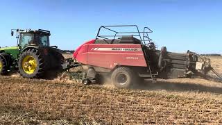 Baling hay  Harvest 2024  Victoria Australia [upl. by Oicneserc]