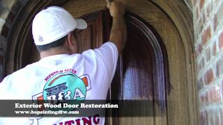 Wood Door Restoration  Dallas FT Worth TX  Exterior Door Refinishing [upl. by Keener]