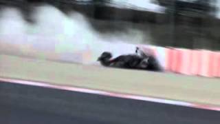 Kimi Raikkonen 2005 Formula One Testing Accident at Barcelona Small [upl. by Eidnim807]