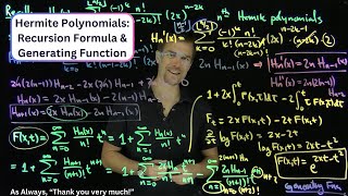 Recursion Relations and Generating Function of Hermite Polynomials [upl. by Onitnas723]