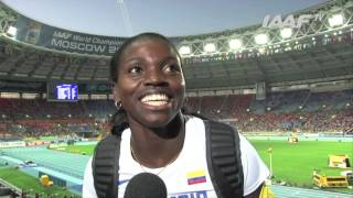 Moscow 2013  Caterine IBARGÜEN COL  Triple Jump Women  Final Gold [upl. by Nuhsed]