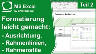 Formatierung leicht gemacht  Teil 2  Ausrichtung Rahmenlinien stile und Umbrüche  carinkocom [upl. by Bore]