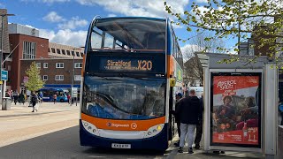 Bus Route X20 Solihull Town Centre Stratford upon Avon 4K [upl. by Carine]